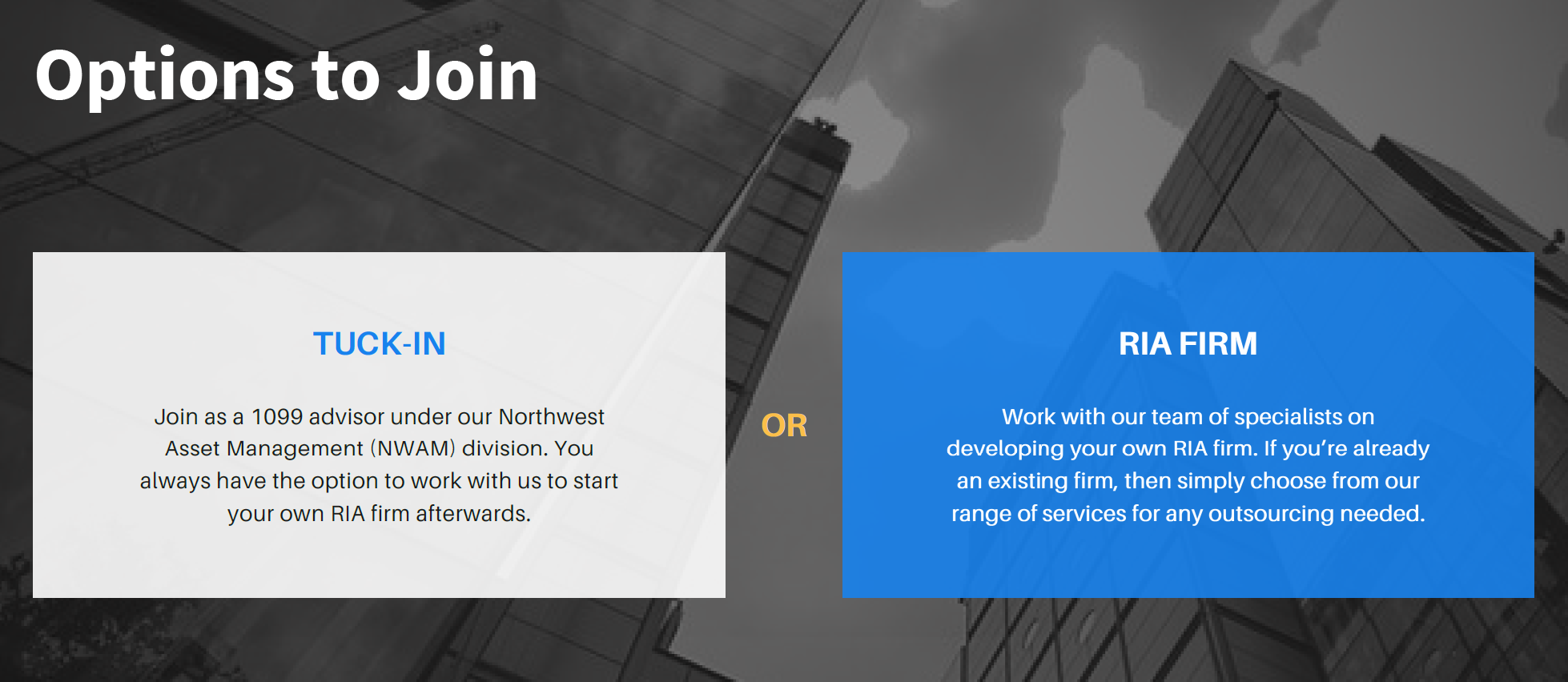 RIA Innovations Options to Join